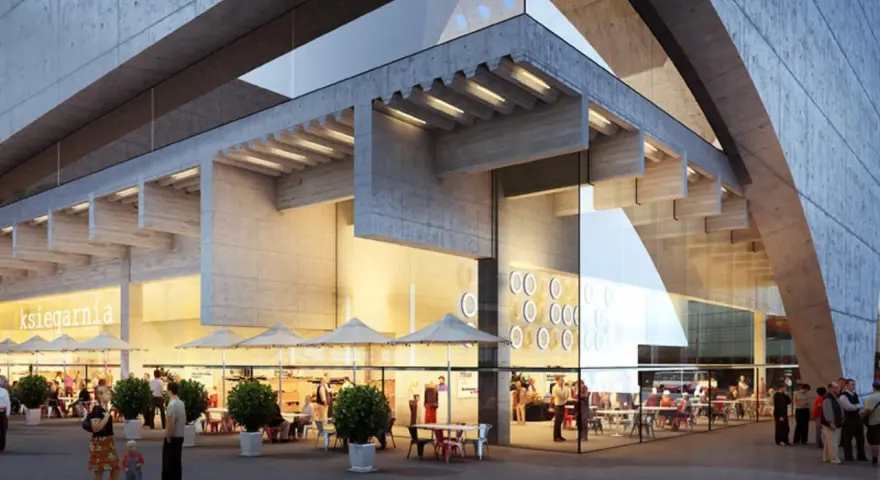 Nowoczesna architektura z betonem i szkłem, kawiarnia i księgarnia zapraszają. Kiedy otwarcie muzeum sztuki nowoczesnej w Warszawie?