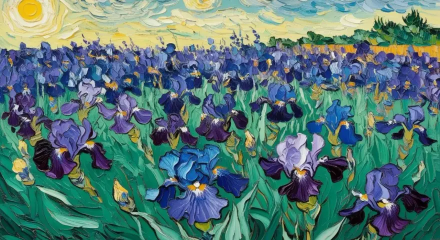 Irysy w malarstwie: Co kryje symbolika Van Gogha i Moneta?