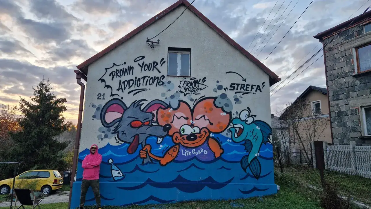 murale na ścianach budynków przykłady